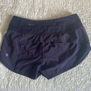 Black Lululemon speed up shorts